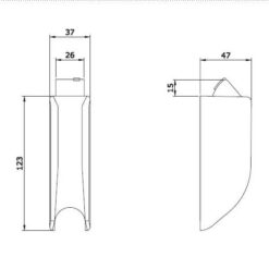 Iseo cerradero doble vertical para Idea Base y Push