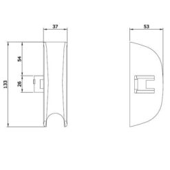 Iseo cerradero doble horizontal para Idea Base y Push