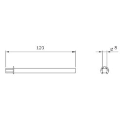Iseo 947880 - Pasador de manilla para módulo exterior | Incl. 2 tornillos