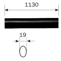 Iseo barra pulsadora para Idea Base e Idea Bolt | Longitud 1130 mm