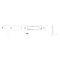 Iseo 038094 | Cerradero inox F24 | Para cierre central Multiblindo
