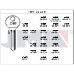 Llave en bruto JMA GE-22 – vista agrupada