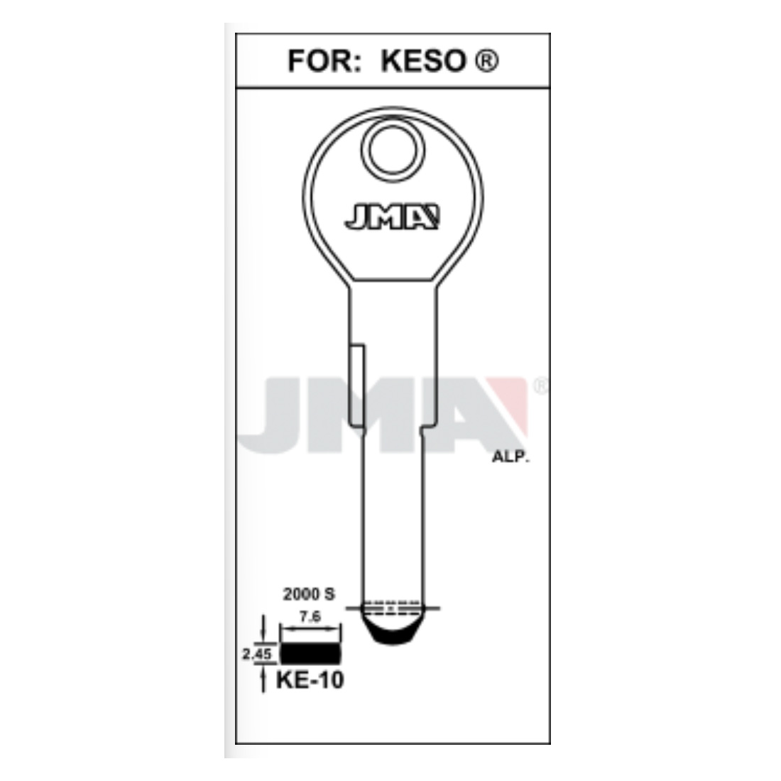 Llave en bruto JMA KE-10 – vista agrupada