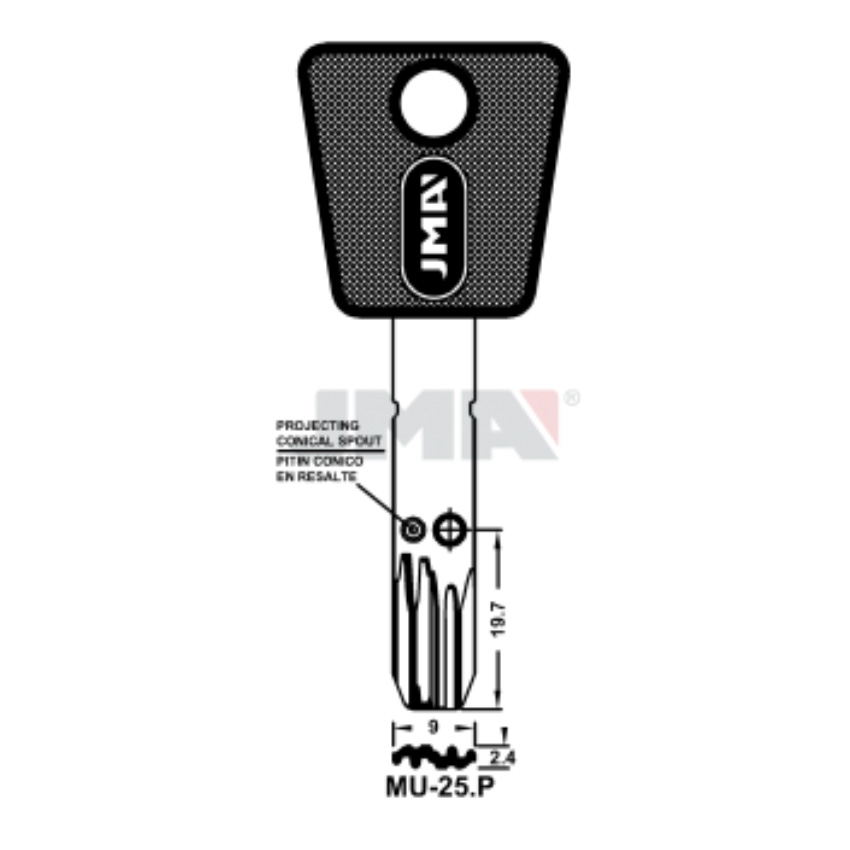 Llave en bruto JMA MU-25.P