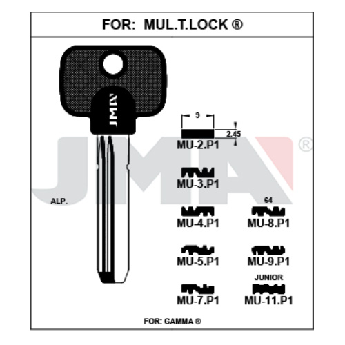 Llave en bruto JMA MU-5.P1 – vista agrupada