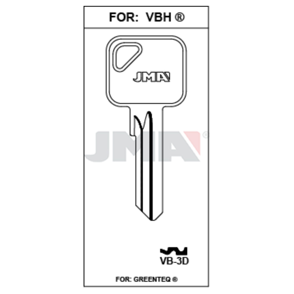 Llave en bruto JMA VB-3D – vista agrupada
