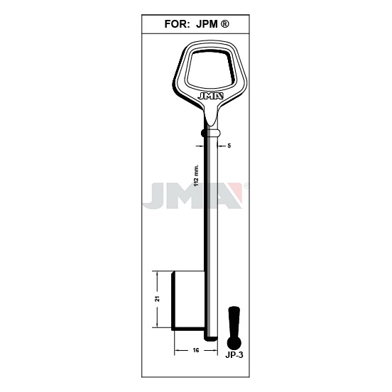 Llave en bruto JMA JP-3 – vista agrupada