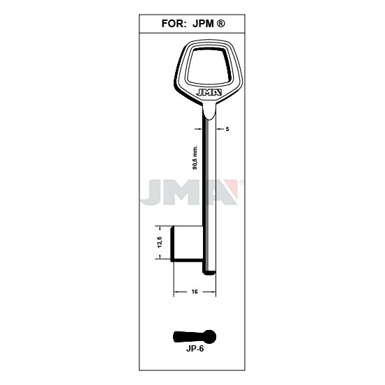 Llave en bruto JMA JP-6 – vista agrupada