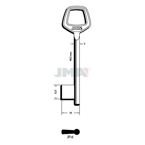 Llave en bruto JMA JP-6