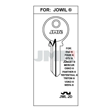 Llave en bruto JMA JWL-2D – vista agrupada