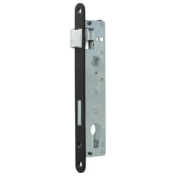 Jania 90/22 | Cerradura de embutir para bombín | Negra | Frente 220x20 mm