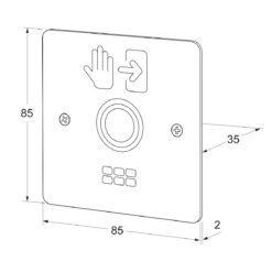 Maasland KCV100 | Interruptor por infrarrojos | Empotrable