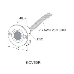 Maasland KCV50R | Interruptor por infrarrojos | Con anillo de fijación inox