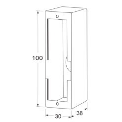 Maasland KCV80B | Carcasa de sobreponer inox para interruptor KCV80