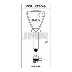 Llave en bruto JMA KE-1 – vista agrupada