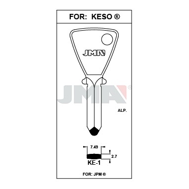 Llave en bruto JMA KE-1 – vista agrupada