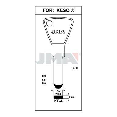 Llave en bruto JMA KE-4 – vista agrupada