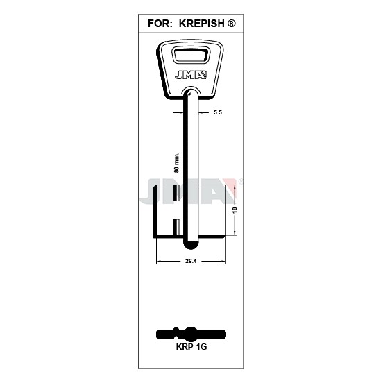 Llave en bruto JMA KRP-1G – vista agrupada