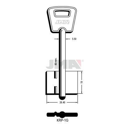 Llave en bruto JMA KRP-1G