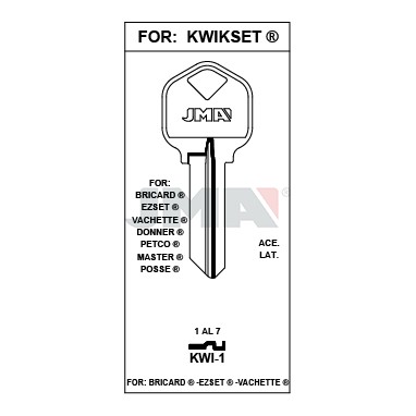 Llave en bruto JMA KWI-1 – vista agrupada