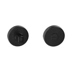 Roseta de condena Kuchinox para puertas de baño y aseo, redonda - Negro mate