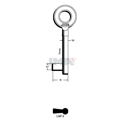 Llave en bruto JMA LAP-3
