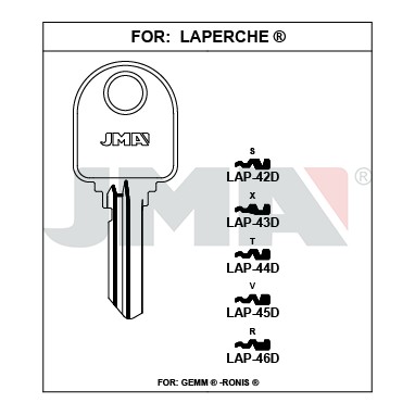 Llave en bruto JMA LAP-45D – vista agrupada