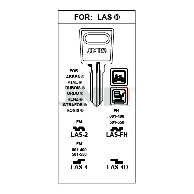 Llave en bruto JMA LAS-FH – vista agrupada
