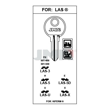 Llave en bruto JMA LAS-U – vista agrupada