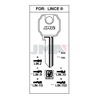 Llave en bruto JMA LIN-3I – vista agrupada
