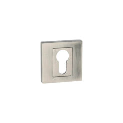 Roseta Kuchinox con apertura para bombín cuadrada - Efecto inox - Por par