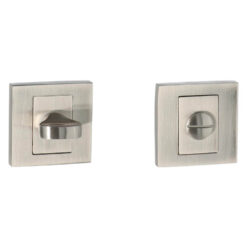Roseta de condena Kuchinox para puertas de baño y aseo cuadrada - Efecto inox