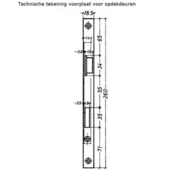 Litto A2658 | Cerradura para bombín | Puertas de madera | Distancia entre ejes 110 mm