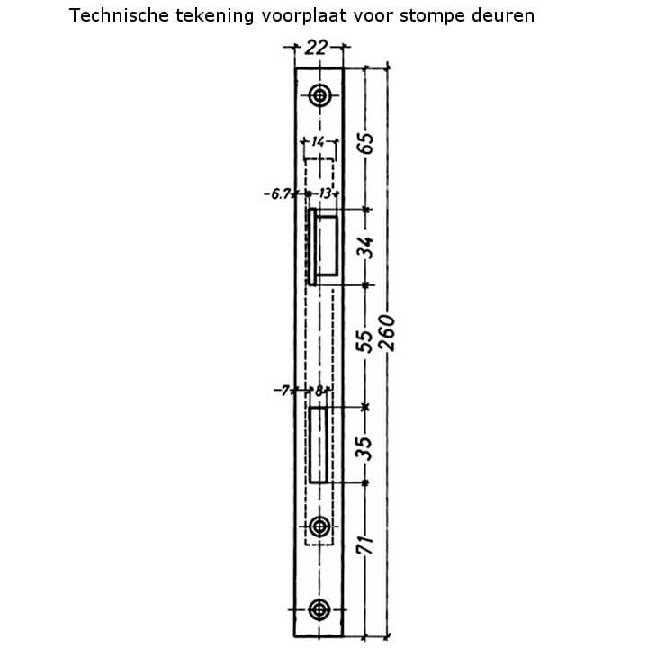 Litto A2658 | Cerradura para bombín | Puertas de madera | Distancia entre ejes 110 mm