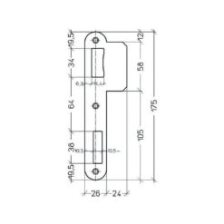 Litto PA09021 00 | Cerradero para puertas de madera | Para Litto serie 90