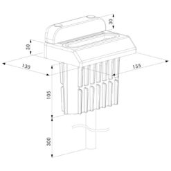Locinox CGS | Tope de suelo para cancelas de doble hoja | Perfiles 40-60 mm