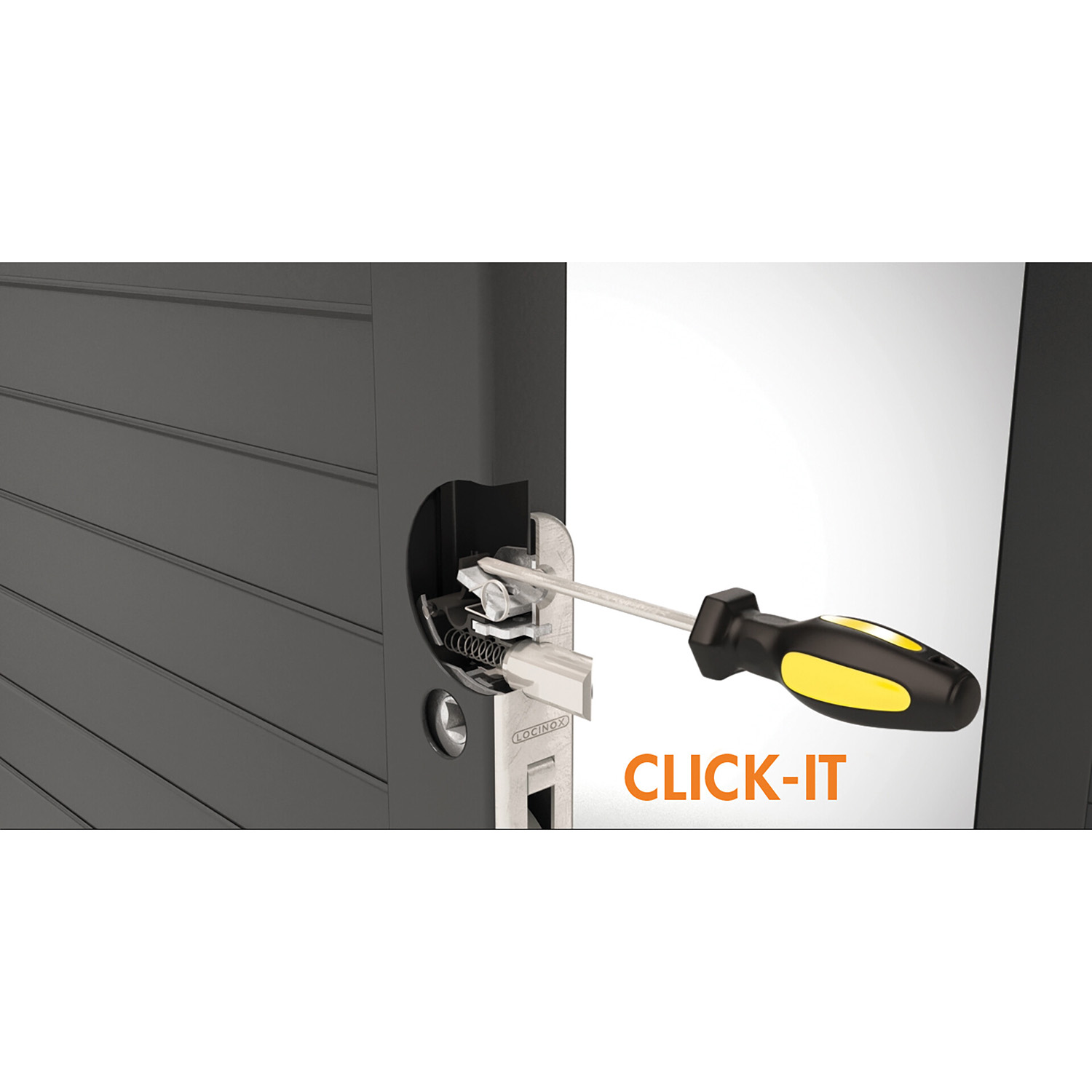 Locinox Fortylock | Cerradura de embutir para cancelas | Entrada 20 mm | Inox