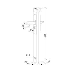 Locinox IN-GATE CATCHER | Retenedor de cancela regulable | Aluminio