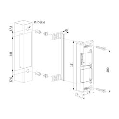 Locinox SEH-R | Abrepuertas eléctrico para cancelas | Ruptura | Normalmente abierto