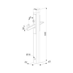 Locinox UNDER-GATE CATCHER | Retenedor de cancela inferior | Aluminio