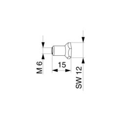 Maco 37884 | Casquillo roscado M6 | Para manilla de ventana y corredera - 3