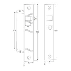 Maasland ML420 | Cerradura eléctrica | Fuerza de retención de 1.000 kg