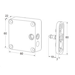 Maasland TL101U | Cerrojo eléctrico de perno | Para armarios y vitrinas