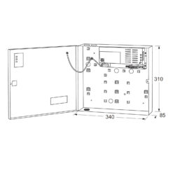 Maasland PS24100NL | Fuente de alimentación en caja metálica | 24V DC | 10A