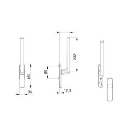 Maco HS12 | Manilla interior para puerta corredera | Ciega - 4