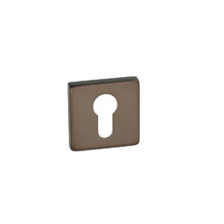 Roseta HDD Pro con apertura para bombín, cuadrada | Bronce mate | Por unidad