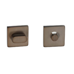 Roseta de condena HDD Pro para puertas de baño y aseo, cuadrada | Bronce mate