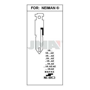 Llave en bruto JMA NE-60C3 – vista agrupada