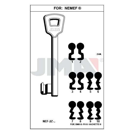 Llave en bruto JMA NEF-2Z3 – vista agrupada