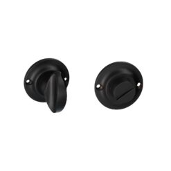 Roseta de condena HDD Pro para puertas de baño y aseo, redonda, atornillable - Negro mate